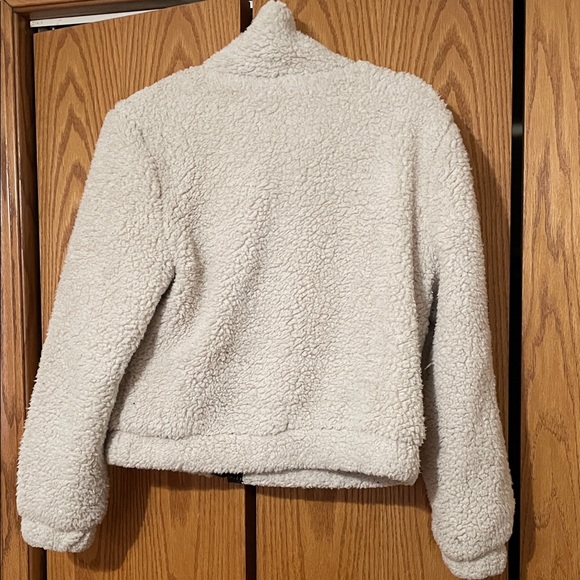 Blank NYC Cream Teddy Jacket with Black Accents - Picture 7 of 11